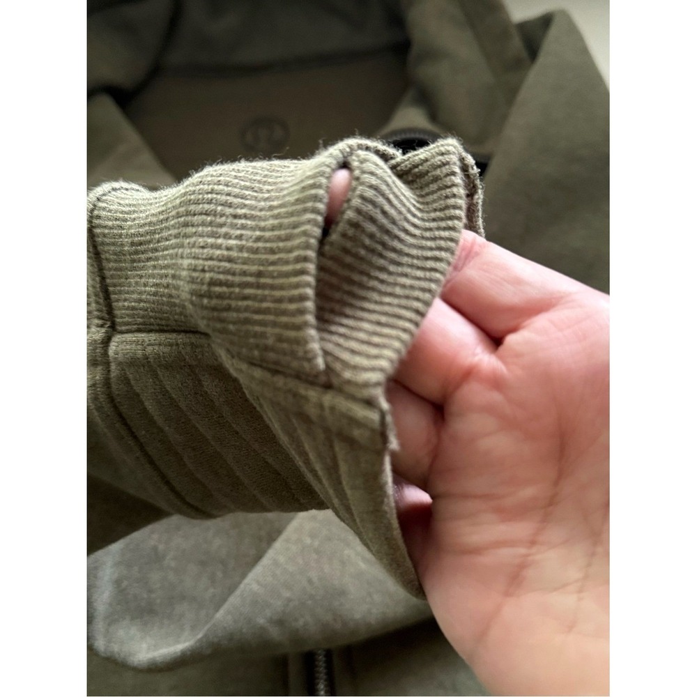 Lululemon Radiant Jacket II Heathered Fatigue Green Zip-Front Women's Jacket 10 - Picture 13 of 15